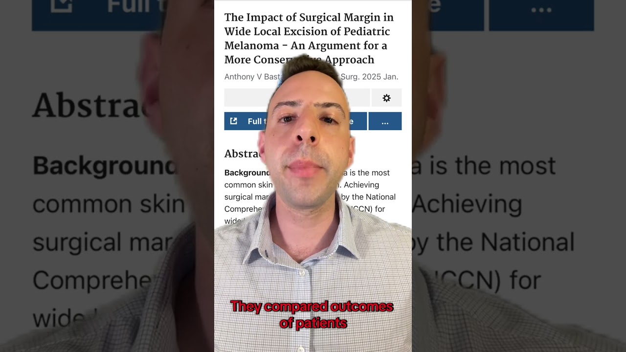 “The Impact of Surgical Margin in Wide Local Excision of Pediatric Melanoma”