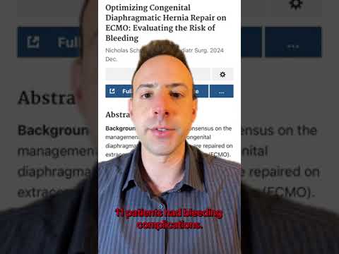 “Optimizing CDH Repair on ECMO: Evaluating the Risk of Bleeding”