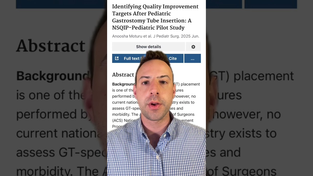 Identifying Quality Improvement Targets After Pediatric Gastrostomy Tube Insertion...