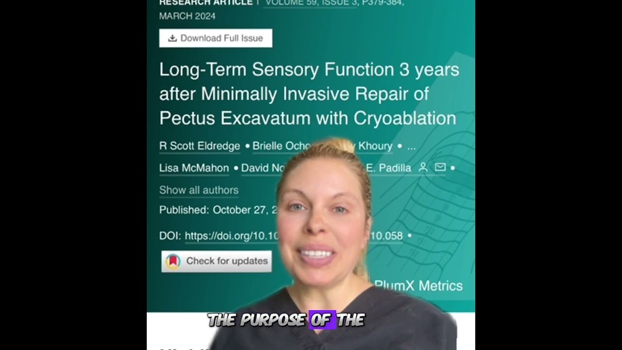 JPS Article Highlight: Long-term Sensory Function 3 years after MIRPE with Cryoablation