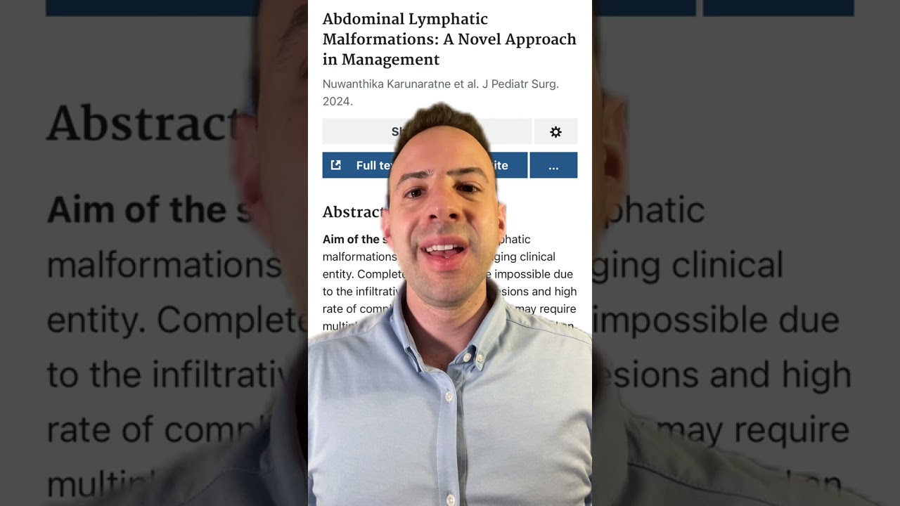 “Abdominal Lymphatic Malformations: A Novel Approach in Management”