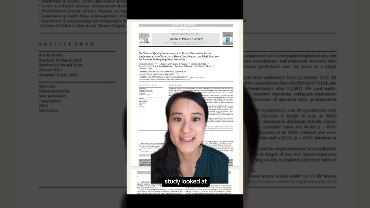 6 Years of Quality Improvement in Pectus Excavatum Repair