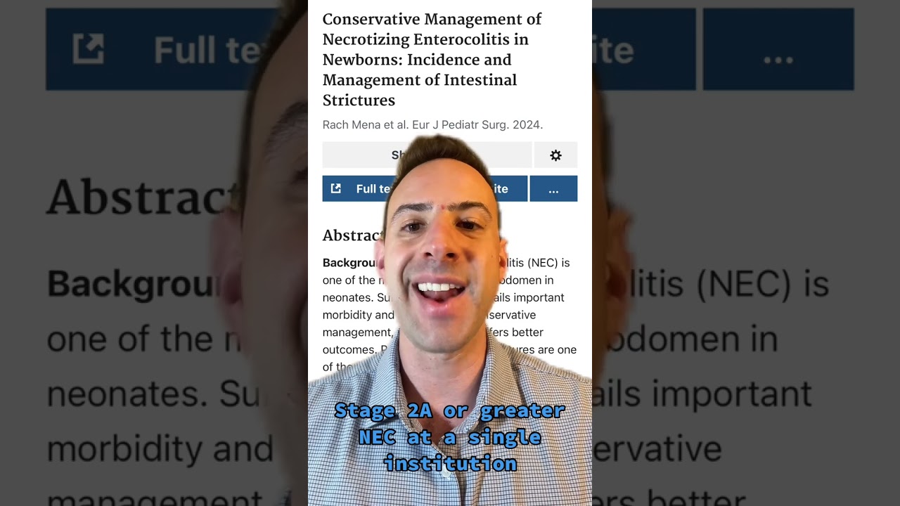 Conservative Management of Necrotizing Enterocolitis in Newborns