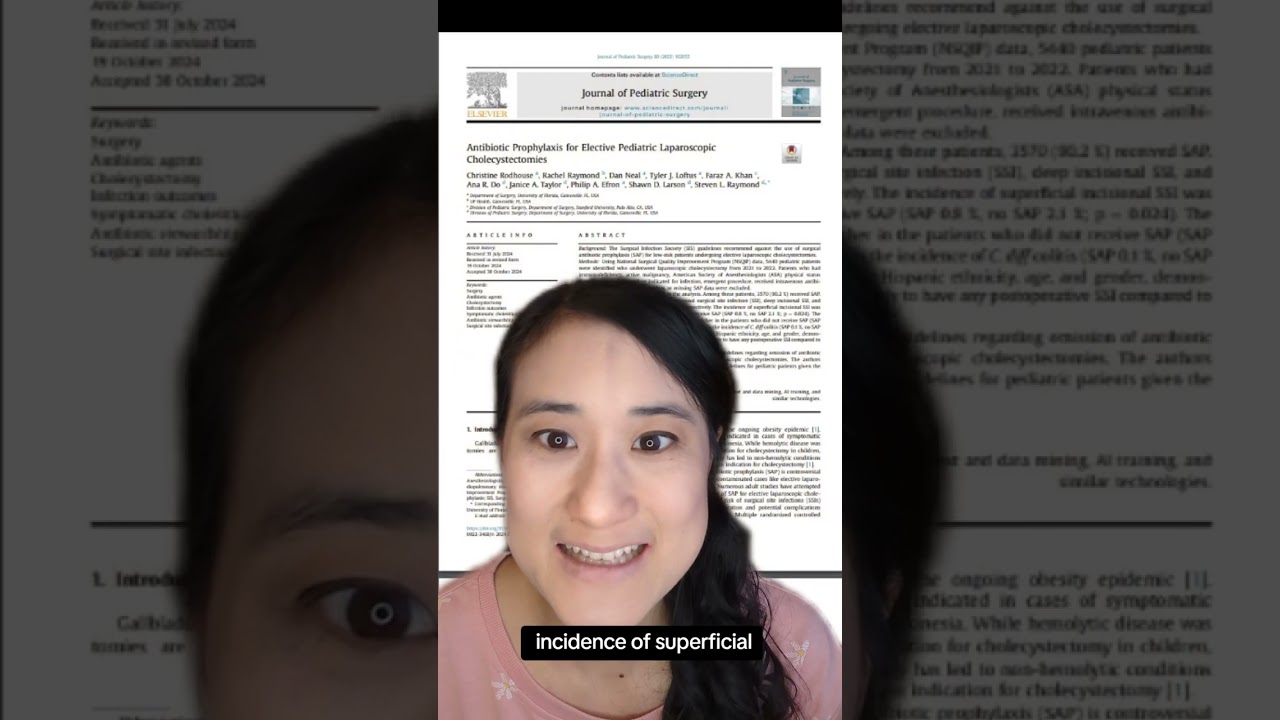 Antibiotic prophylaxis for elective pediatric laparoscopic cholecystectomy