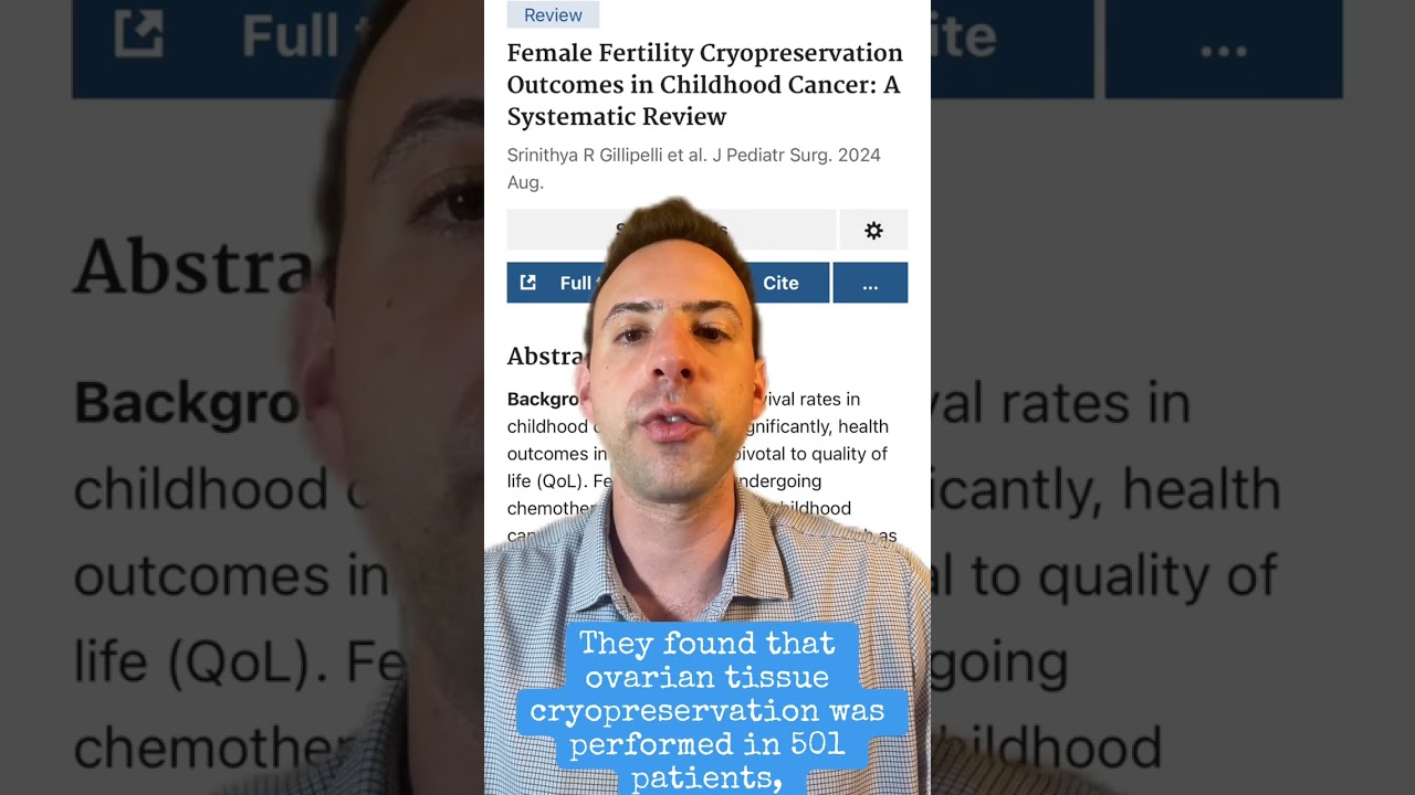 Female Fertility Cryopreservation Outcomes in Childhood Cancer