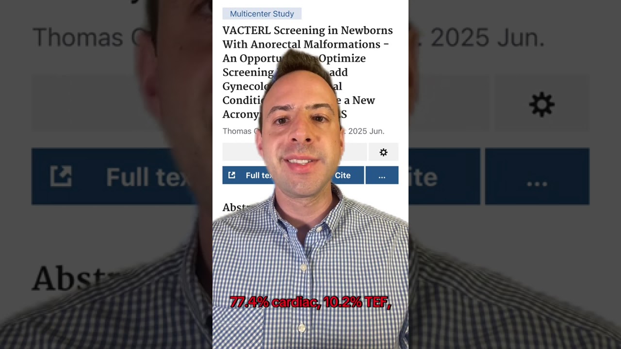 “VACTERL Screening in Newborns With Anorectal Malformations”